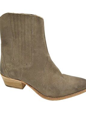 NEW Free People New Frontier Western Boots Womens 8.5 Suede Cowgirl Cottagecore